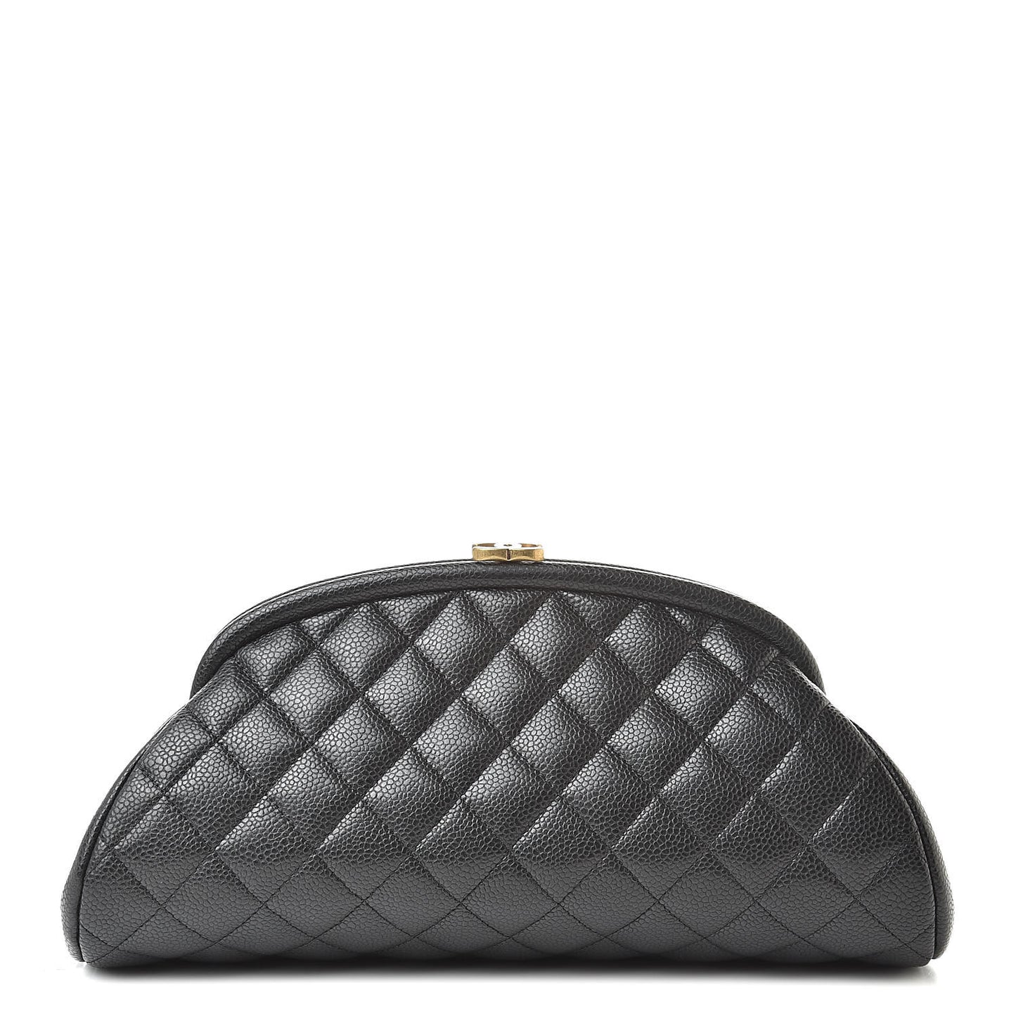 Caviar Quilted Timeless Clutch Black
