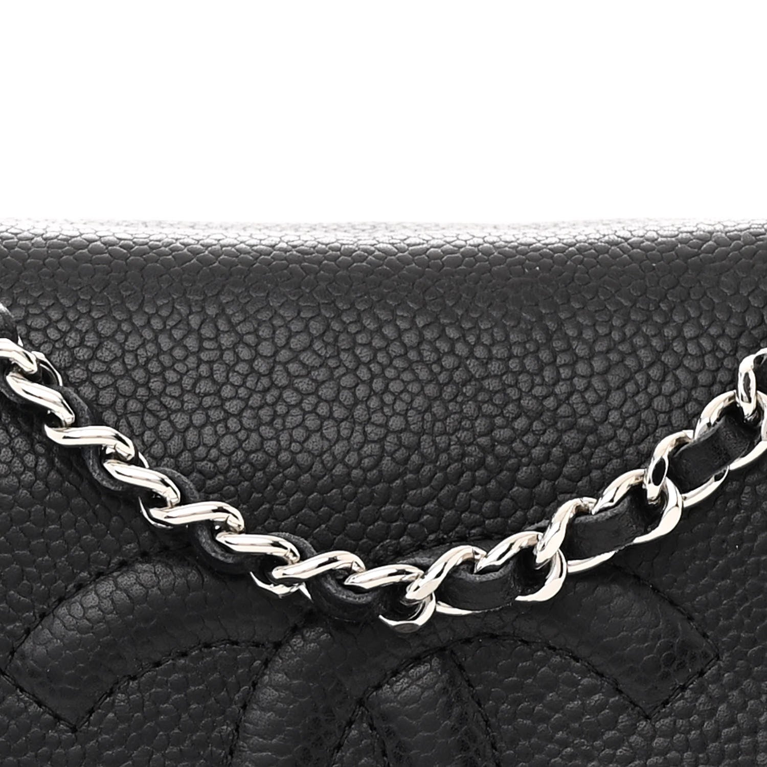 Chanel Caviar Half Moon Wallet On Chain WOC Black 9 of 12