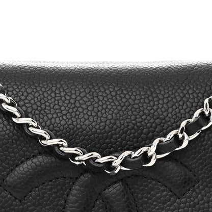 Chanel Caviar Half Moon Wallet On Chain WOC Black 9 of 12