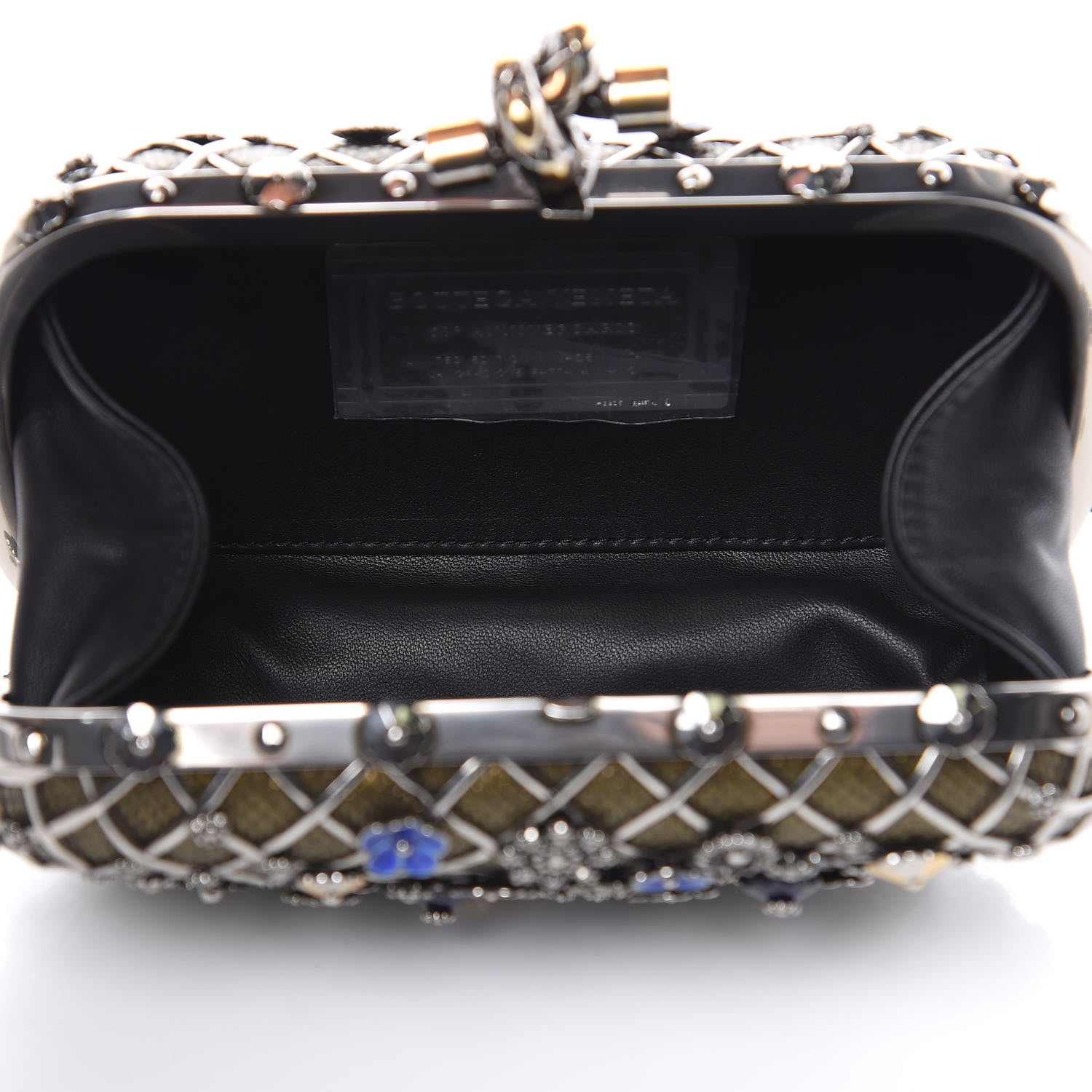 Bottega Veneta Karung Metal Embellished Knot Clutch Antique Brass 5 of 7