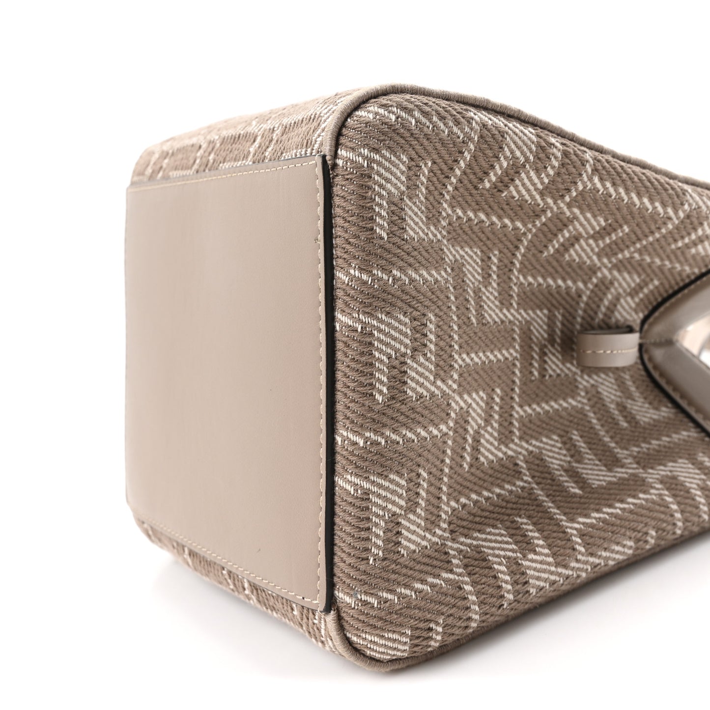 Fabric Jacquard Vitello Grace FF 1974 Mini Fendi Origami Dove White Dove