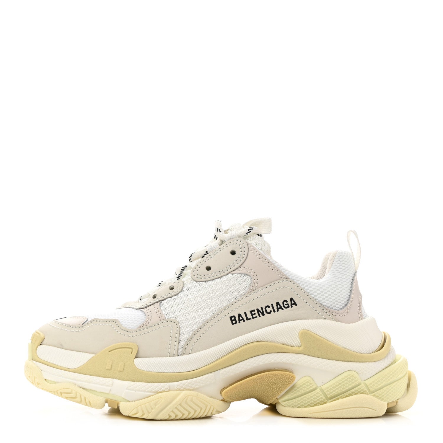 Balenciaga Fabric Mesh Womens Triple S Sneakers 37 White 1 of 9