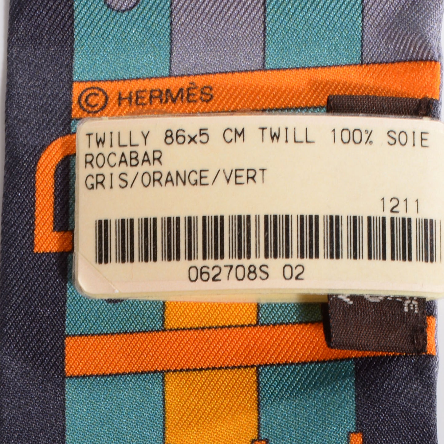 Silk Rocabar Twilly Gris Orange Vert