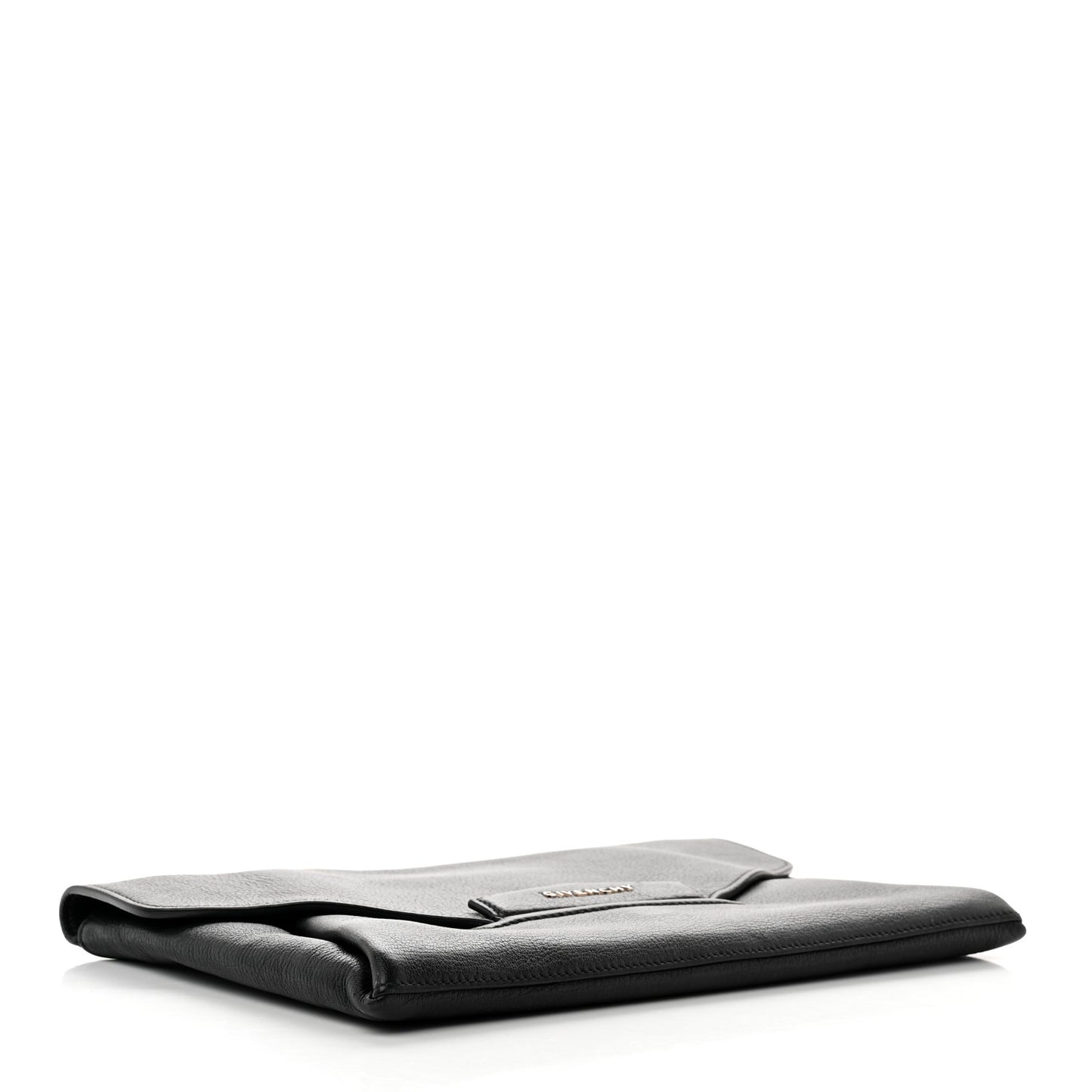 Sugar Goatskin Medium Antigona Envelope Clutch Black