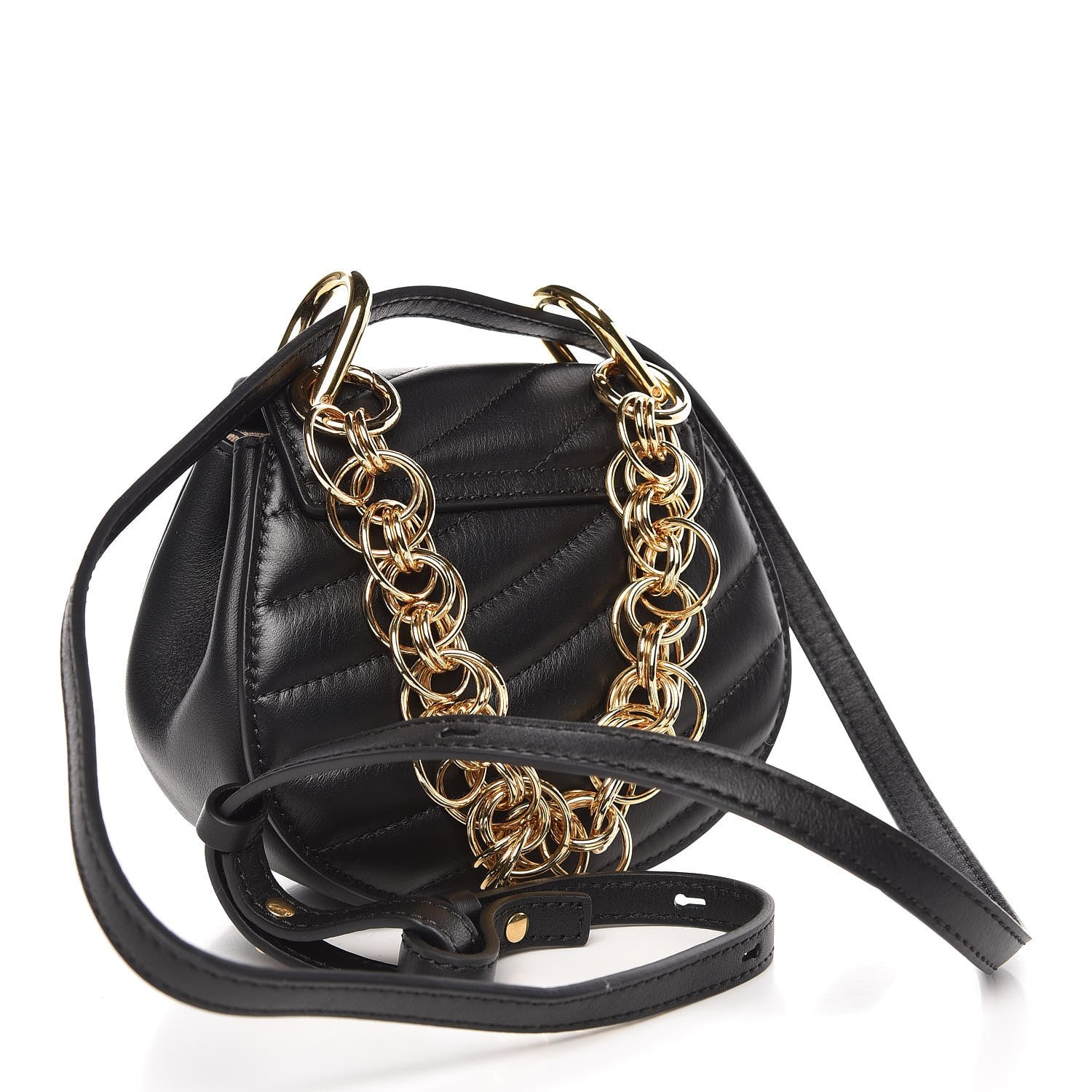 Chloe Calfskin Quilted Nano Drew Bijou Shoulder Bag Black 9 of 13