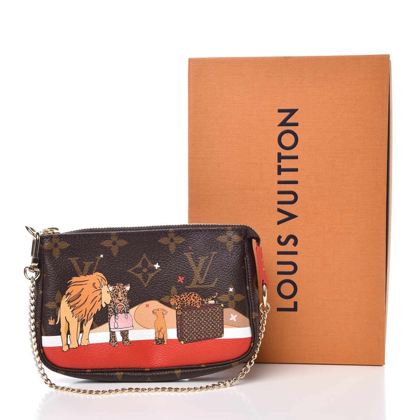 Monogram 2018 Christmas Animation Mini Cats Pochette Accessories