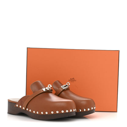 Hermes Heritage Calfskin Carlotta Mules 35 Naturel 13 of 13