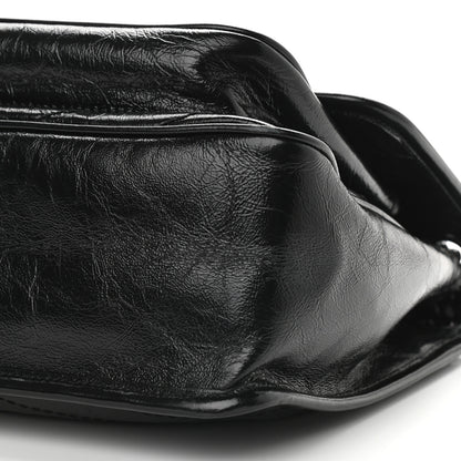 Saint Laurent Crinkled Calfskin Matelasse Monogram Medium Niki Chain Satchel Black 9 of 9