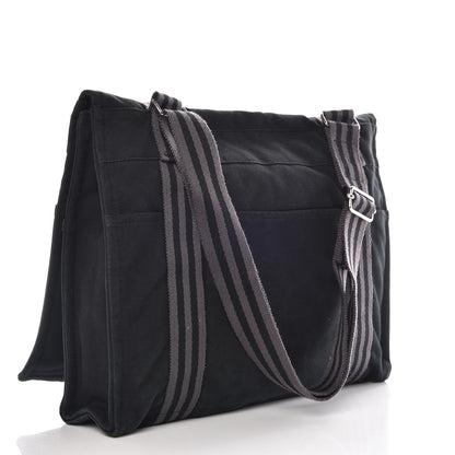 Hermes Canvas Herline Messenger Bag Black 3 of 15