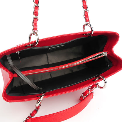 Chanel Caviar Quilted Grand Shopping Tote GST Red 5 of 8