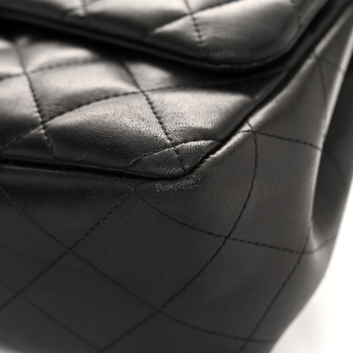 Lambskin Quilted Jumbo Double Flap So Black