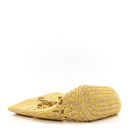Chanel Straw Raffia Tote Beige Yellow 5 of 12