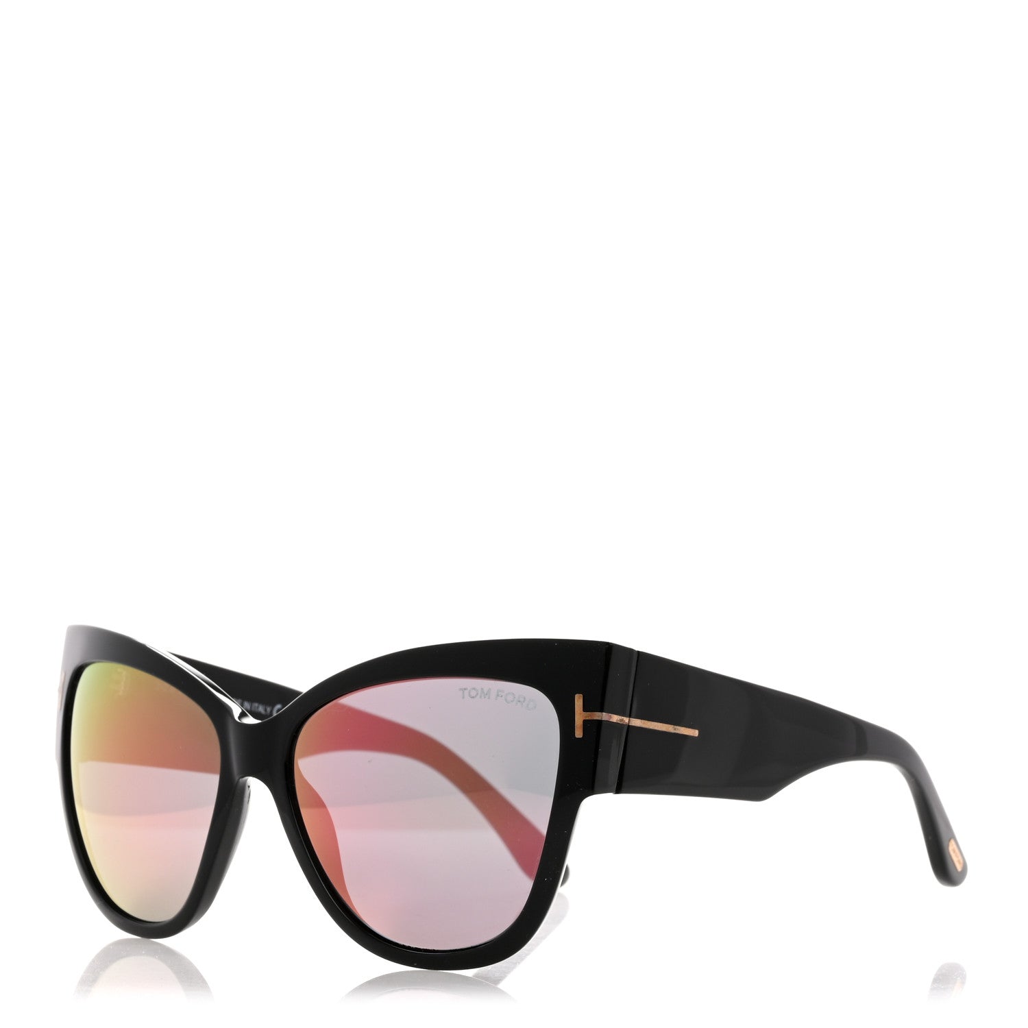 Tom Ford Acetate Anoushka Cat Eye Sunglasses TF371 Black 1 of 8