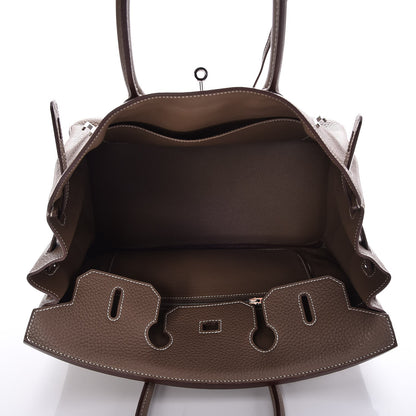 Hermes Taurillon Clemence Birkin 35 Etoupe 23 of 32