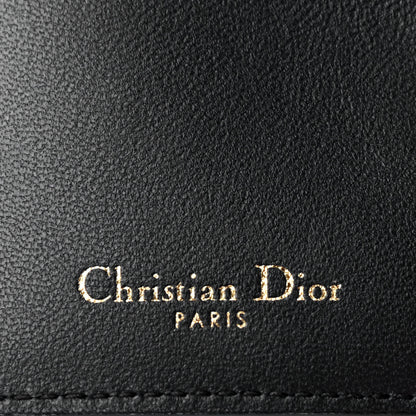 Christian Dior Metallic Patent Micro-Cannage Diorama Medium Wallet Champagne 6 of 10