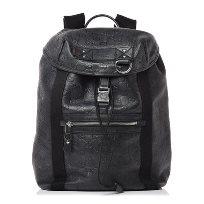 Gucci Guccissima Single Buckle Backpack Black 1 of 21