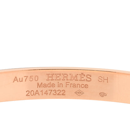 Hermes 18K Rose Gold PM Collier De Chien Bracelet SH 3 of 4