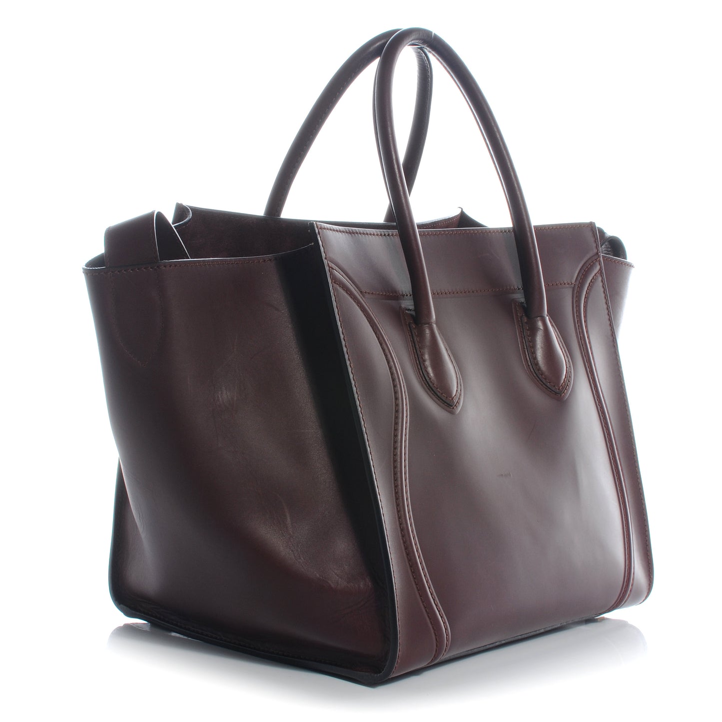 Natural Calfskin Medium Phantom Luggage Burgundy