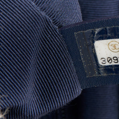Chanel Tweed Quilted Large Chanel 19 Flap Ecru Navy Blue Multicolor 7 of 10