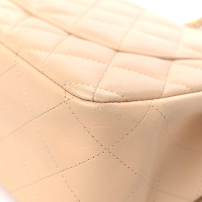 Chanel Lambskin Quilted Jumbo Double Flap Beige Clair 11 of 13
