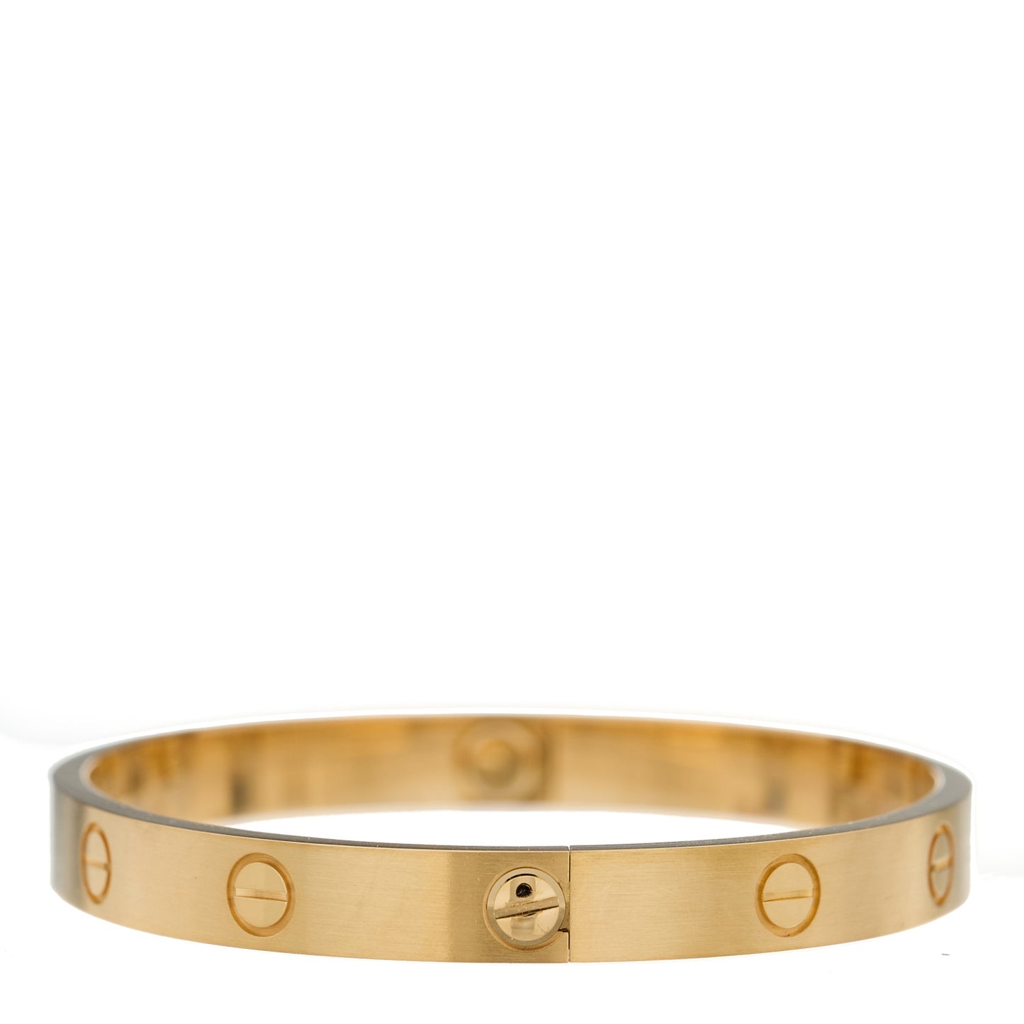 18K Yellow Gold Brushed Finish LOVE Bracelet 17