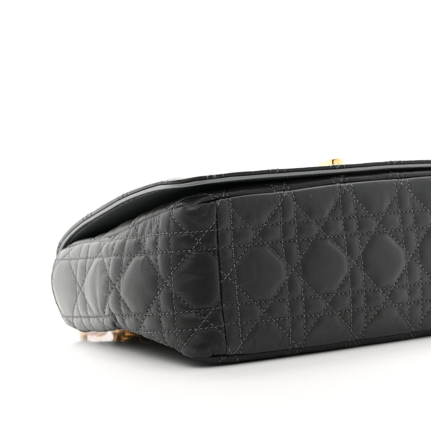 Christian Dior Lambskin Cannage Medium Caro Bag Grey Stone 8 of 9