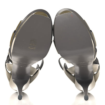 Saint Laurent Patent Tribute 105 Platform Sandals 38.5 Fog 6 of 9