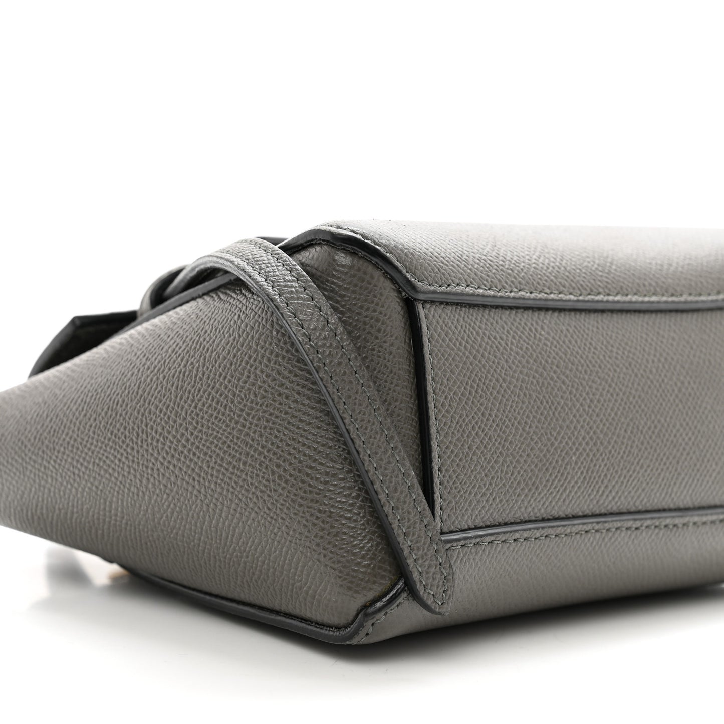 Grained Calfskin Pico Belt Bag Grey