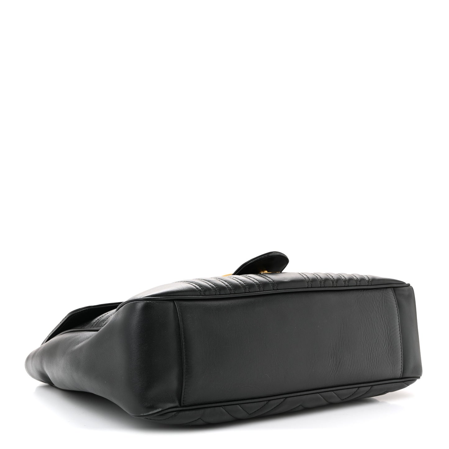 Calfskin Matelasse Large GG Marmont Shoulder Bag Black