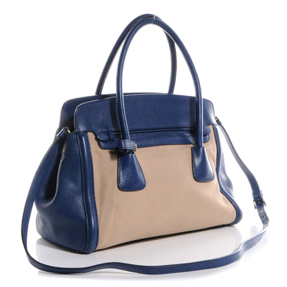 Prada Canapa Saffiano Cuir Tote Corda Bluette 3 of 8
