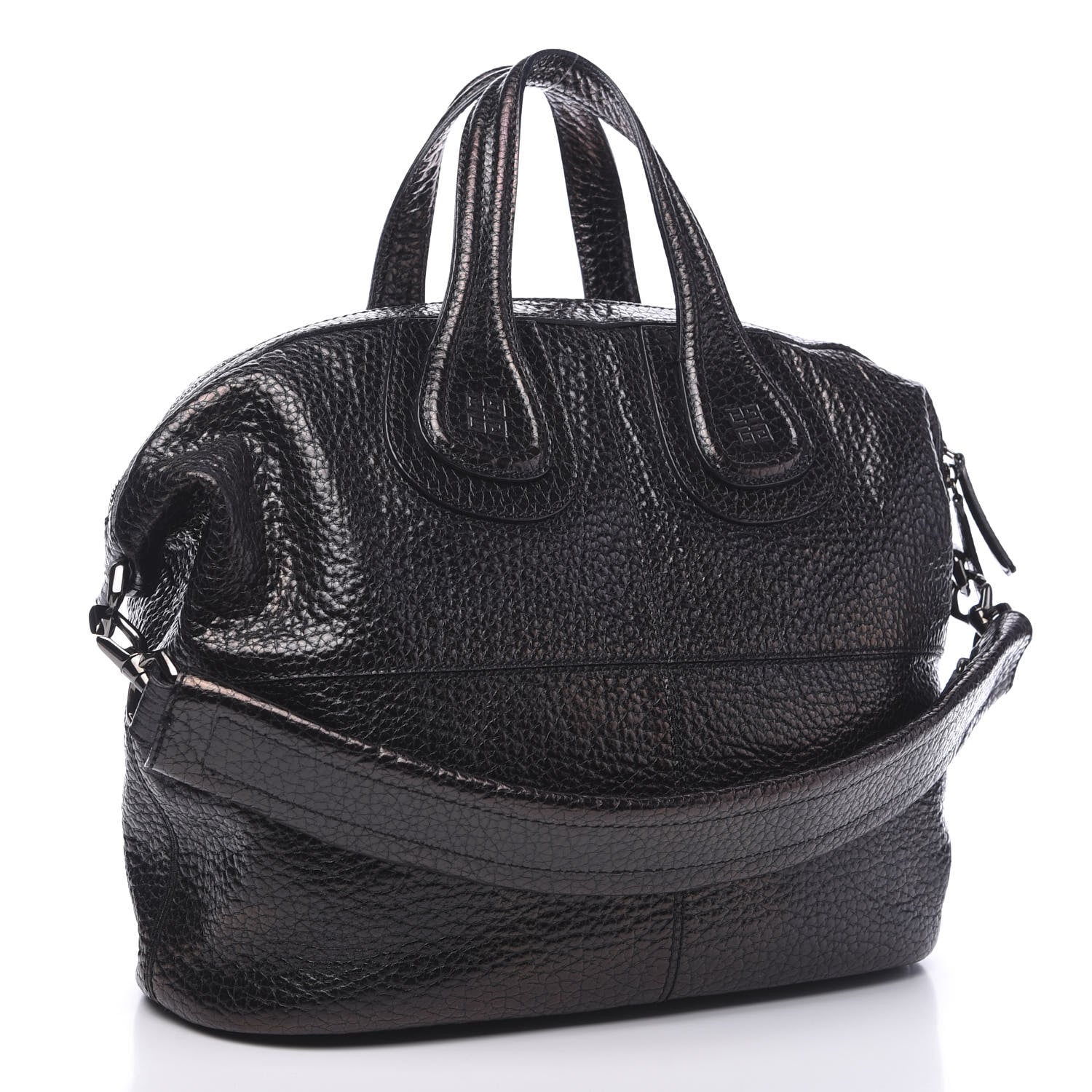 Givenchy Glazed Pebbled Calfskin Large Nightingale Black 2 of 11