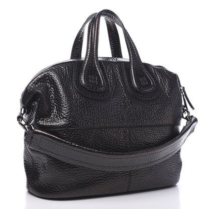 Givenchy Glazed Pebbled Calfskin Large Nightingale Black 2 of 11
