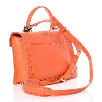 MCM Grained Calfskin Small Patricia Satchel Orange 3 of 10