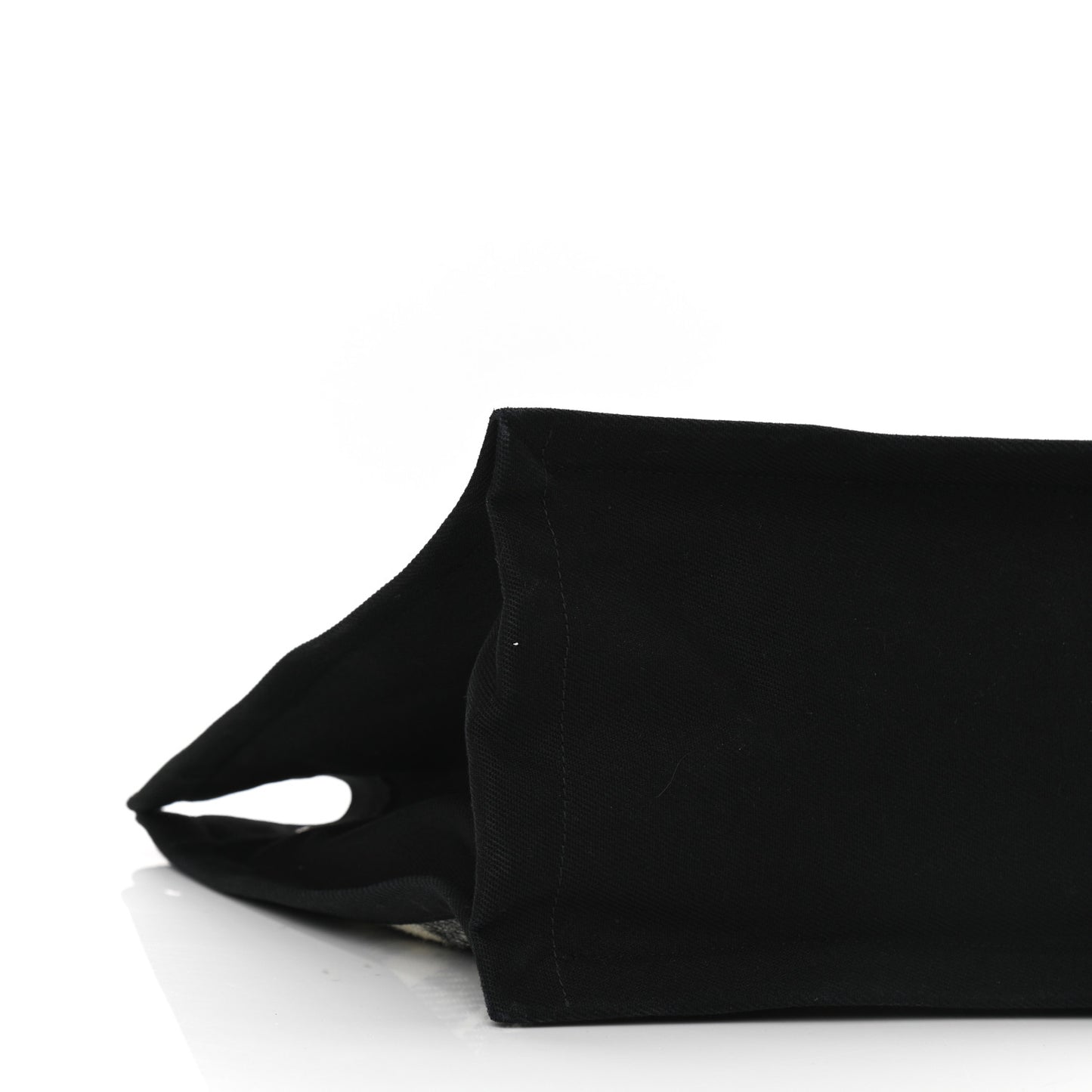 Wool Tartan Rive Gauche Tote White Black