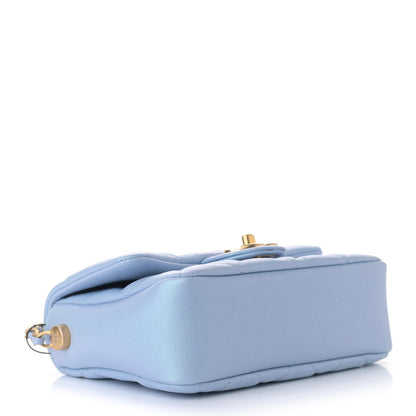 Chanel Iridescent Caviar Quilted Mini My Perfect Flap Light Blue 4 of 9