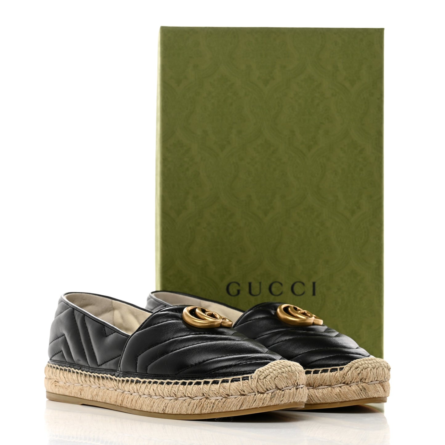 Nappa Matelasse GG Marmont Espadrilles 39 Black