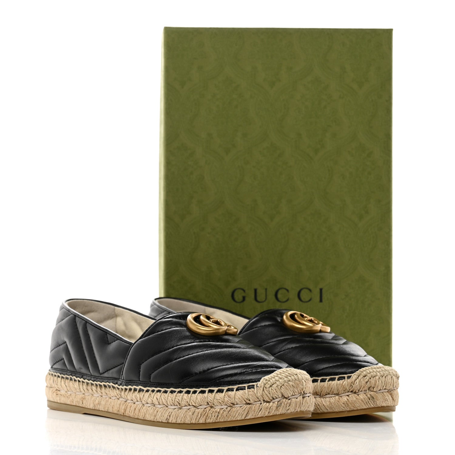 Gucci Nappa Matelasse GG Marmont Espadrilles 39 Black 11 of 11