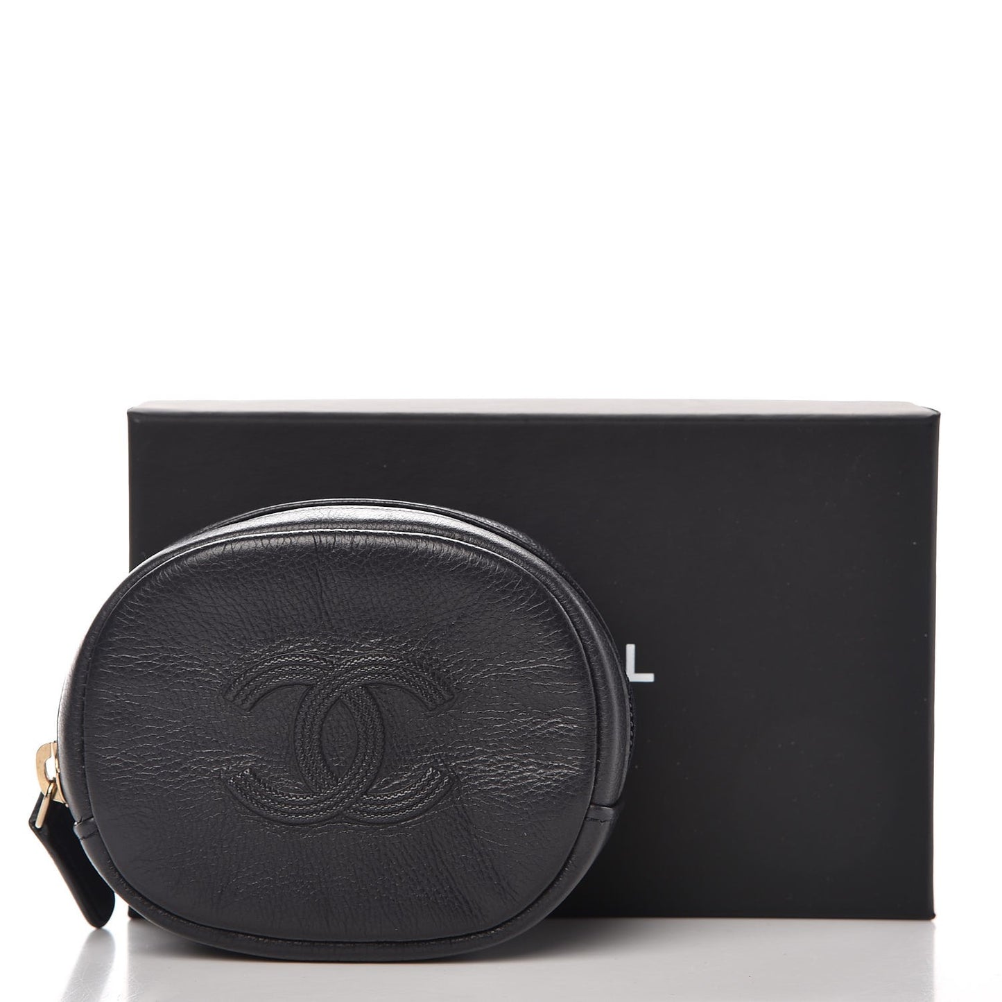 Calfskin CC Coin Purse Dark Navy