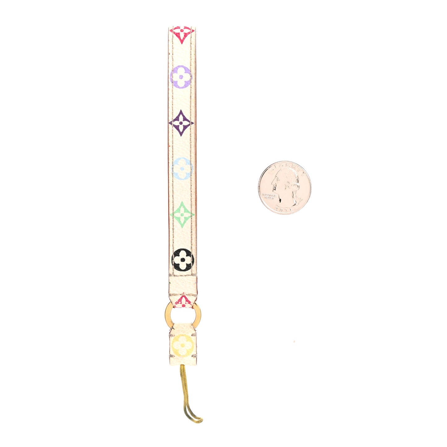 Monogram Multicolor Phone Strap White