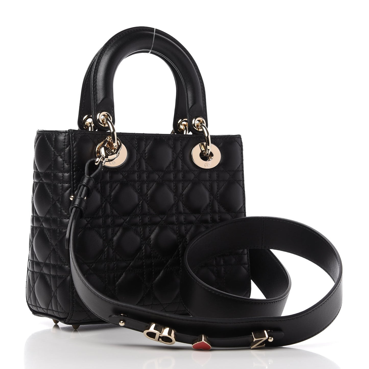 Lambskin Cannage Small My ABCDior Lady Dior Black