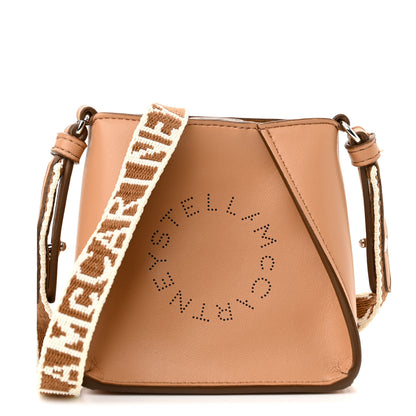 Stella McCartney Eco Alter Nappa Perforated Logo Micro Crossbody Bag Brown 1 of 10