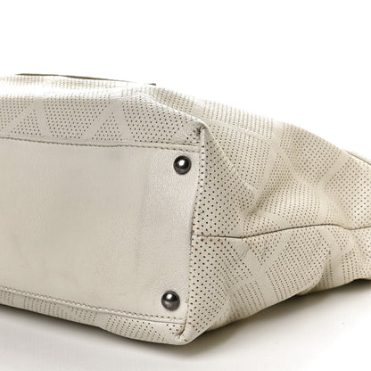 Chanel Goatskin Perforated Large CC Tote White 10 of 10