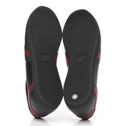 Gucci Guccissima Womens Web Sneakers 40 Black 5 of 8