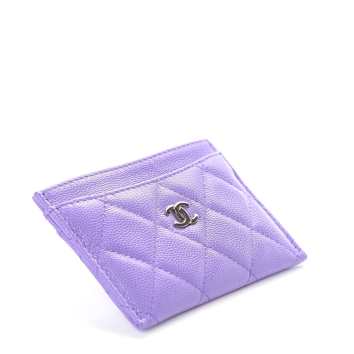 Chanel Caviar Quilted Card Holder Purple 3 of 7
