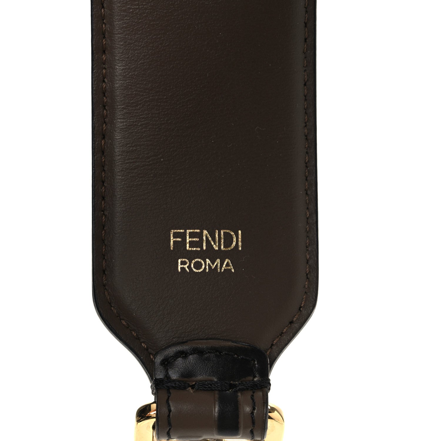 Fendi Calfskin FF 1974 Embossed Mini Strap You Maya Black 3 of 4