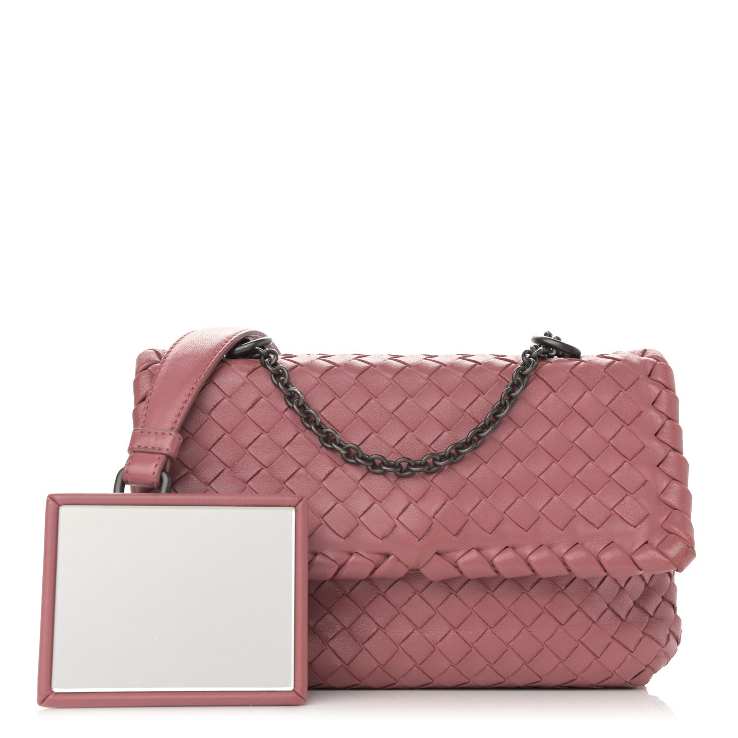 Bottega Veneta Nappa Intrecciato Baby Olimpia Shoulder Bag Rose Pink 1 of 9