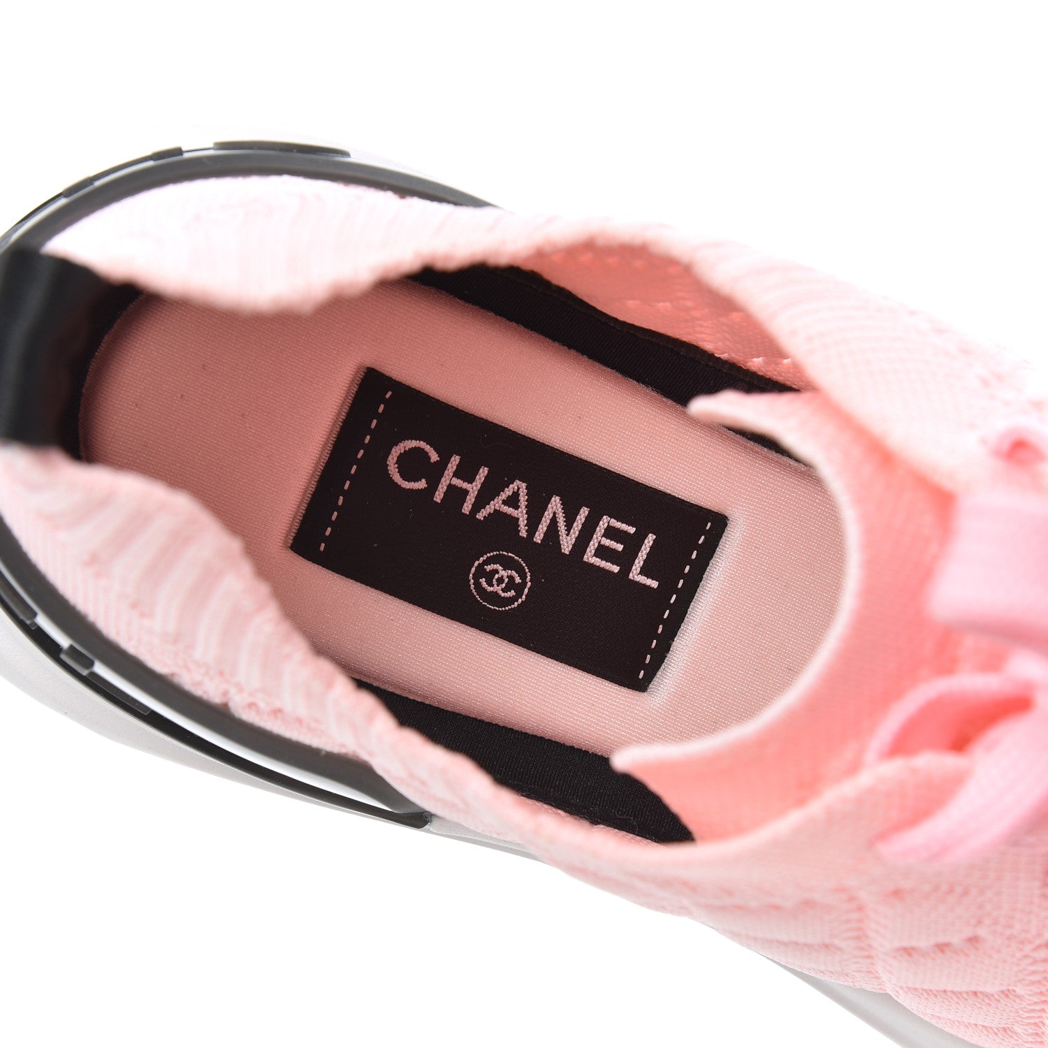 Chanel Mixed Fibers Quilted Womens CC Sneakers 40.5 Pink 6 of 11