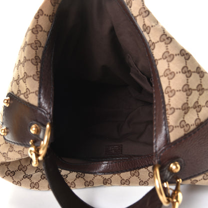 Gucci Monogram Large Jockey Hobo Dark Brown 4 of 6
