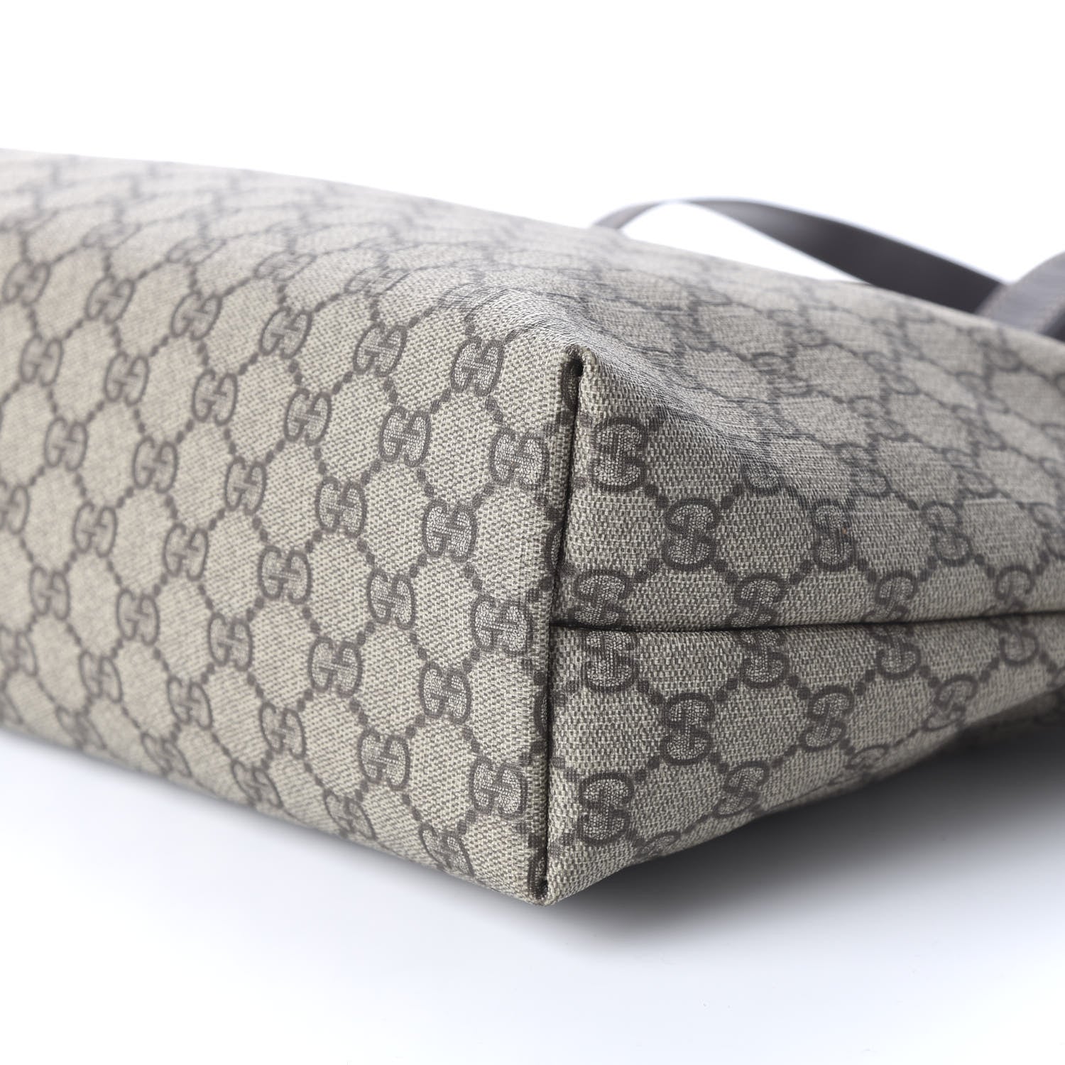 Gucci GG Supreme Monogram Medium Zippered Shopping Tote Dark Brown 7 of 10