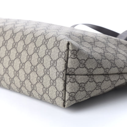 Gucci GG Supreme Monogram Medium Zippered Shopping Tote Dark Brown 7 of 10